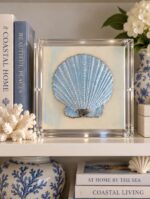 Misty Blue Pearl | 6x6x3 Acrylic Shell Art - Image 2