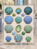 Sea Glass Symphony | 16x20 Acrylic Framed Shell Art - Image 3