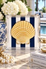 Golden Riviera – Hand-Painted Shell 6x6x3 - Image 2